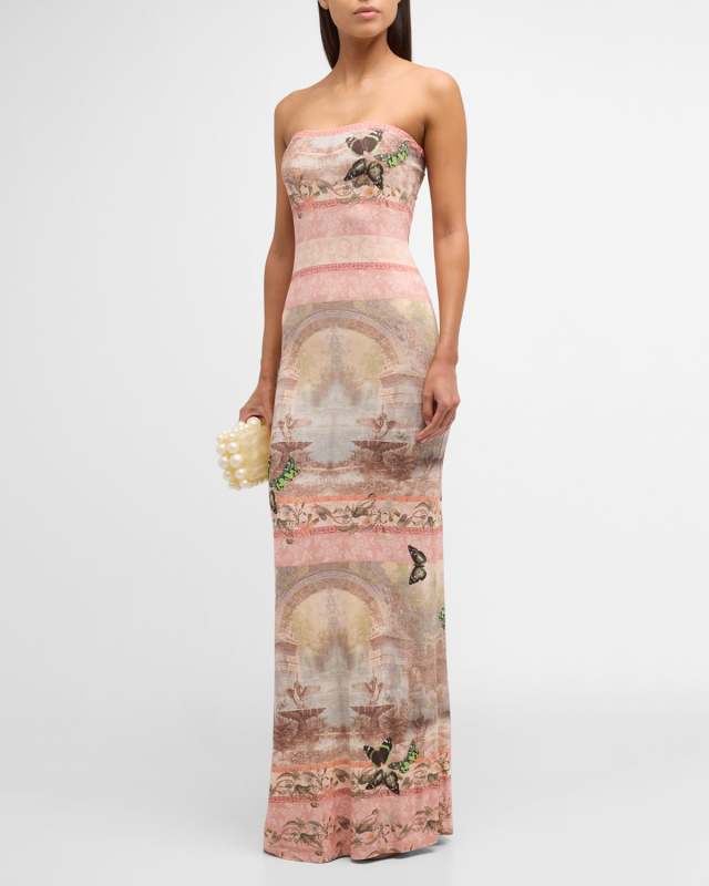 Versailles Delora Strapless Ankle-Length Dress